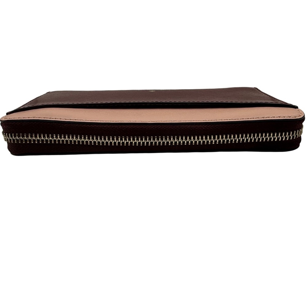 KATE SPADE Staci Colorblock Large Continental Wallet, Deep Red and Blush Pink - Picture 5 of 13